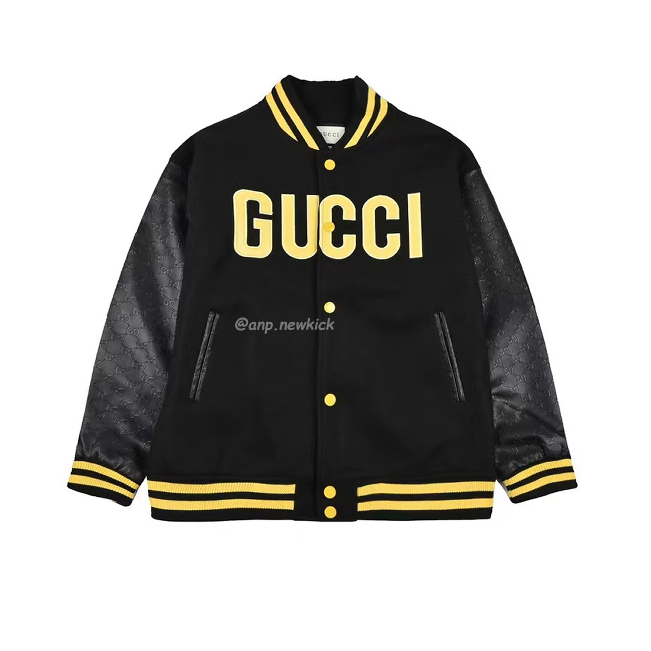 Gucci Wool Sweater Black Jacket Double G Pineapple Embroidered Patchwork Design (1) - newkick.app